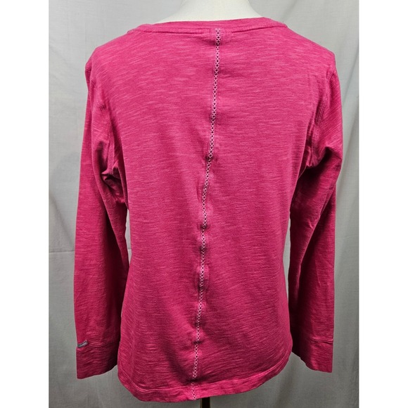 Columbia Pink Heathered Long Sleeve Top Women's L Casual Comfort Athleisure - Picture 2 of 8